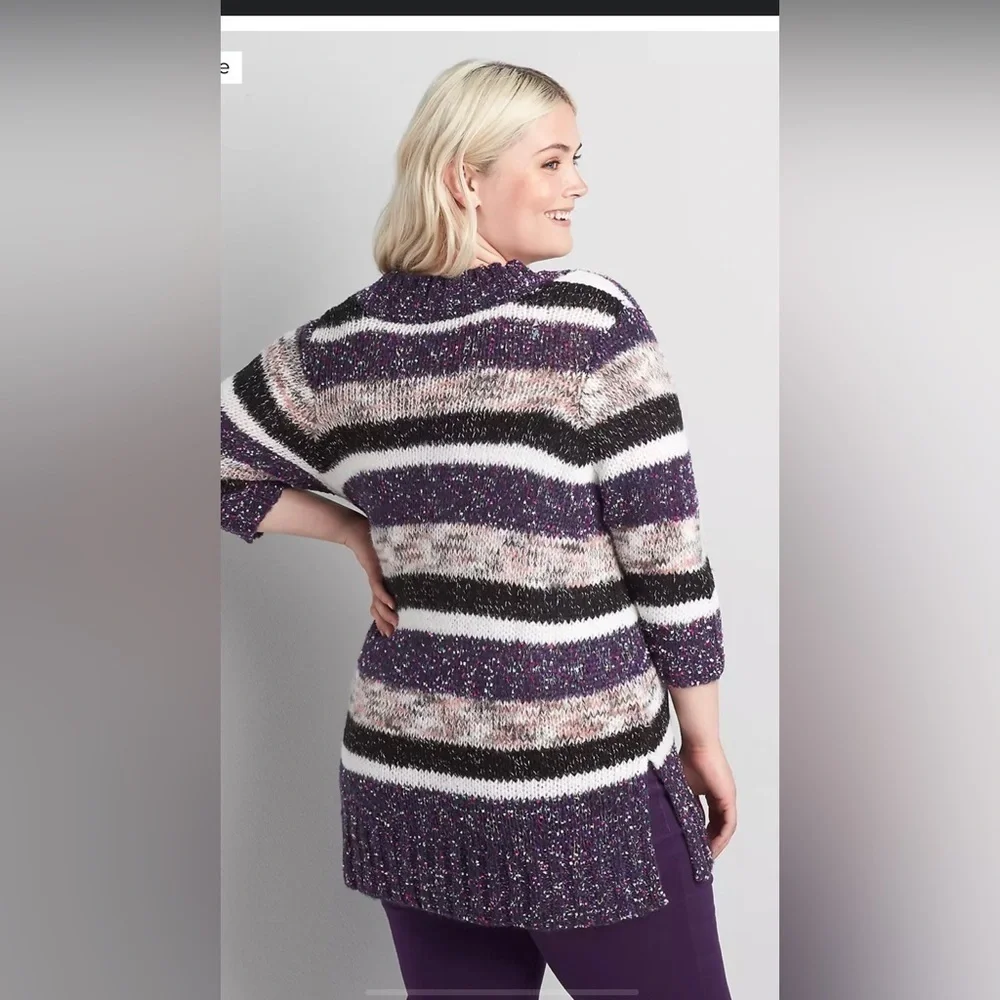 Striped Open-Front Cardigan Size 18/20